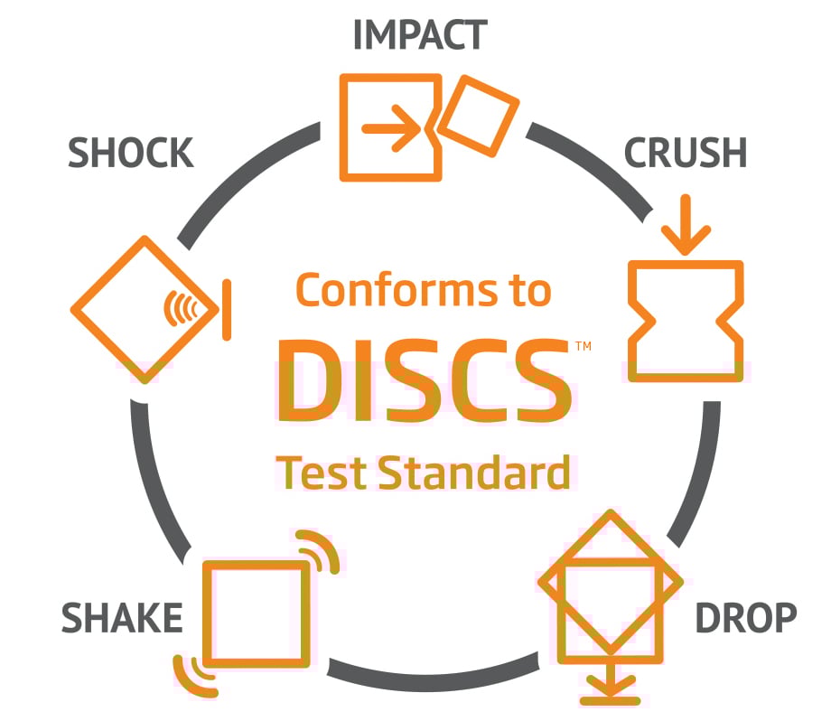 DISCS™ – Drop, Impact, Shock, Crush, Shake